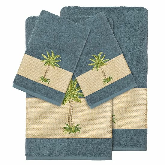 Linum Home Textiles 4-piece Colton Embellished Bath Towel Set Teal Linum Home Textiles 4-piece Colton Embellished Bath Towel Set Teal -Linum Home Textiles store unnamed file 4461