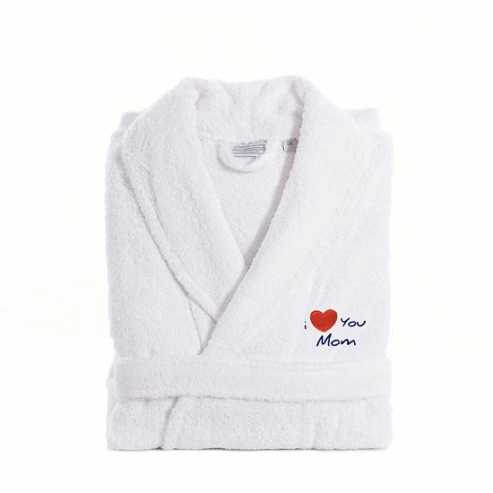 Linum Home Textiles "I Love You Mom" Embroidered Cotton Terry Bathrobe Melange Linum Home Textiles "I Love You Mom" Embroidered Cotton Terry Bathrobe Melange -Linum Home Textiles store unnamed file 4477