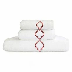 Linum Home Textiles Trellis 3-piece Towel Set White Sky Blue