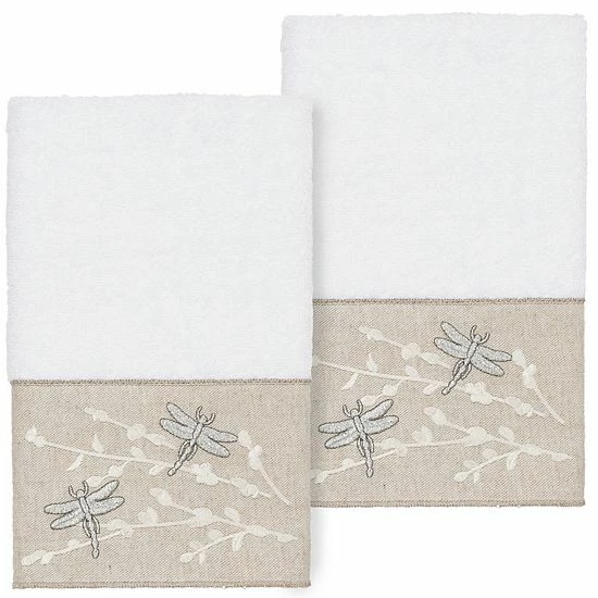 Linum Home Textiles Turkish Cotton Braelyn 2-piece Embellished Hand Towel Set White Linum Home Textiles Turkish Cotton Braelyn 2-piece Embellished Hand Towel Set White -Linum Home Textiles store unnamed file 4573