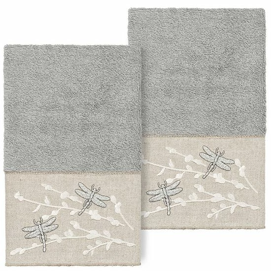 Linum Home Textiles Turkish Cotton Braelyn 2-piece Embellished Hand Towel Set White Linum Home Textiles Turkish Cotton Braelyn 2-piece Embellished Hand Towel Set White -Linum Home Textiles store unnamed file 4574