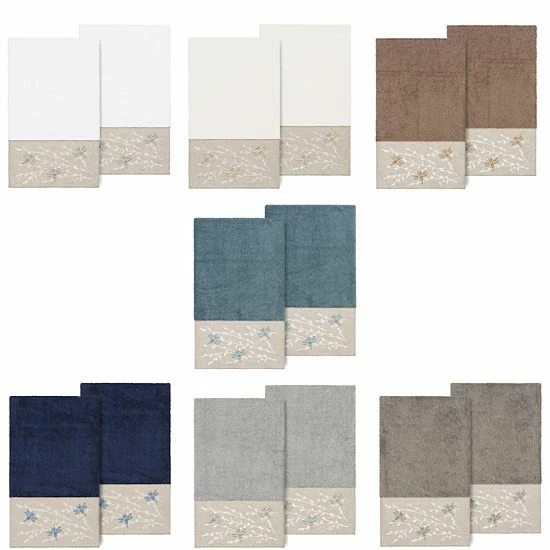 Linum Home Textiles Turkish Cotton Braelyn 2-piece Embellished Bath Towel Set Light Gray Linum Home Textiles Turkish Cotton Braelyn 2-piece Embellished Bath Towel Set Light Gray -Linum Home Textiles store unnamed file 4578