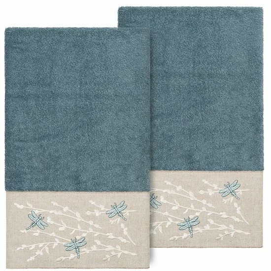 Linum Home Textiles Turkish Cotton Braelyn 2-piece Embellished Bath Towel Set Light Gray Linum Home Textiles Turkish Cotton Braelyn 2-piece Embellished Bath Towel Set Light Gray -Linum Home Textiles store unnamed file 4580