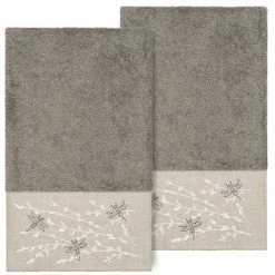 Linum Home Textiles Turkish Cotton Braelyn 2-piece Embellished Bath Towel Set Light Gray 7 Linum Home Textiles Turkish Cotton Braelyn 2-piece Embellished Bath Towel Set Light Gray -Linum Home Textiles store unnamed file 4583