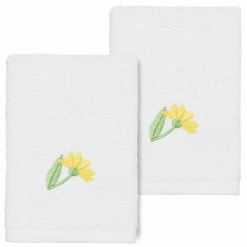Linum Home Textiles Turkish Cotton Daisy 2-piece Embellished Washcloth Set Light Gray 2 Linum Home Textiles Turkish Cotton Daisy 2-piece Embellished Washcloth Set Light Gray -Linum Home Textiles store unnamed file 4596