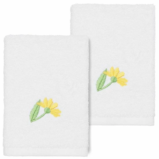 Linum Home Textiles Turkish Cotton Daisy 2-piece Embellished Washcloth Set Light Gray Linum Home Textiles Turkish Cotton Daisy 2-piece Embellished Washcloth Set Light Gray -Linum Home Textiles store unnamed file 4596