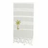 Linum Home Textiles Turkish Cotton Lucky Breezy Palm Tree Pestemal Beach Towel Pretty Pink