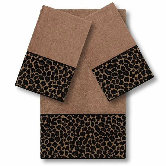Linum Home Textiles Turkish Cotton Spots 3-piece Embellished Bath Towel Set Latte 3 Linum Home Textiles Turkish Cotton Spots 3-piece Embellished Bath Towel Set Latte - Image 3