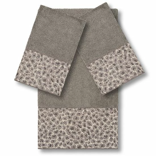 Linum Home Textiles Turkish Cotton Spots 3-piece Embellished Bath Towel Set Latte 7 Linum Home Textiles Turkish Cotton Spots 3-piece Embellished Bath Towel Set Latte - Image 7