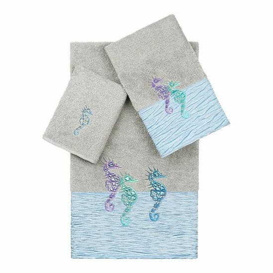 Linum Home Textiles Turkish Cotton Sofia 3-piece Embellished Towel Set Midnight Blue Linum Home Textiles Turkish Cotton Sofia 3-piece Embellished Towel Set Midnight Blue -Linum Home Textiles store unnamed file 4790