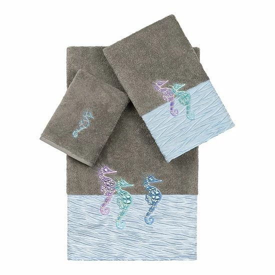 Linum Home Textiles Turkish Cotton Sofia 3-piece Embellished Towel Set Midnight Blue Linum Home Textiles Turkish Cotton Sofia 3-piece Embellished Towel Set Midnight Blue -Linum Home Textiles store unnamed file 4799