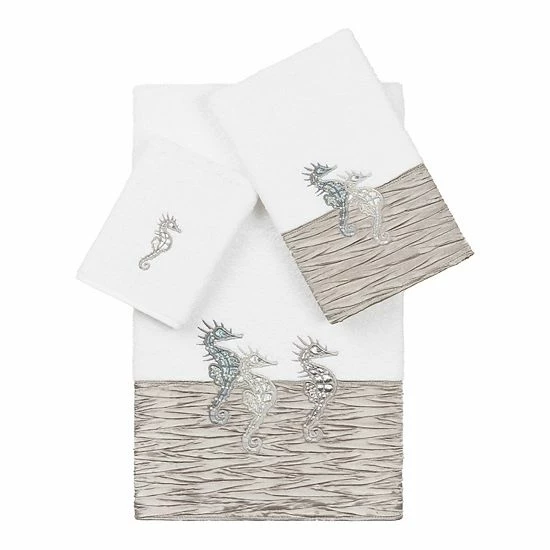 Linum Home Textiles Turkish Cotton Sofia 3-piece Embellished Towel Set Midnight Blue Linum Home Textiles Turkish Cotton Sofia 3-piece Embellished Towel Set Midnight Blue -Linum Home Textiles store unnamed file 4803