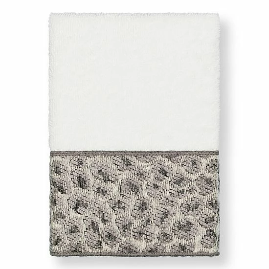 Linum Home Textiles Turkish Cotton Spots 2-pack Embellished Washcloth Set Latte 2 Linum Home Textiles Turkish Cotton Spots 2-pack Embellished Washcloth Set Latte - Image 2
