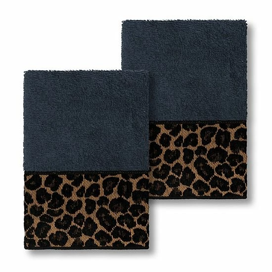 Linum Home Textiles Turkish Cotton Spots 2-pack Embellished Washcloth Set Latte 5 Linum Home Textiles Turkish Cotton Spots 2-pack Embellished Washcloth Set Latte - Image 5