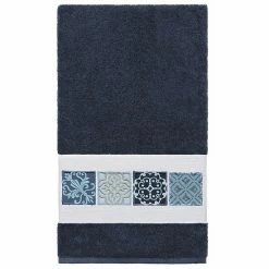 Linum Home Textiles Turkish Cotton Vivian Embellished Bath Towel Cream