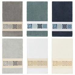 Linum Home Textiles Turkish Cotton Vivian Embellished Bath Towel Cream -Linum Home Textiles store unnamed file 4879