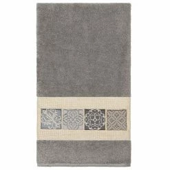 Linum Home Textiles Turkish Cotton Vivian Embellished Bath Towel Cream -Linum Home Textiles store unnamed file 4885