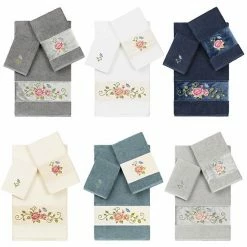 Linum Home Textiles Turkish Cotton Rebecca 3-piece Embellished Towel Set Cream -Linum Home Textiles store unnamed file 4892