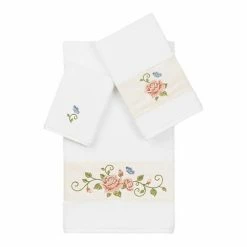 Linum Home Textiles Turkish Cotton Rebecca 3-piece Embellished Towel Set Cream -Linum Home Textiles store unnamed file 4894