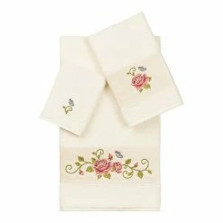 Linum Home Textiles Turkish Cotton Rebecca 3-piece Embellished Towel Set Cream -Linum Home Textiles store unnamed file 4895