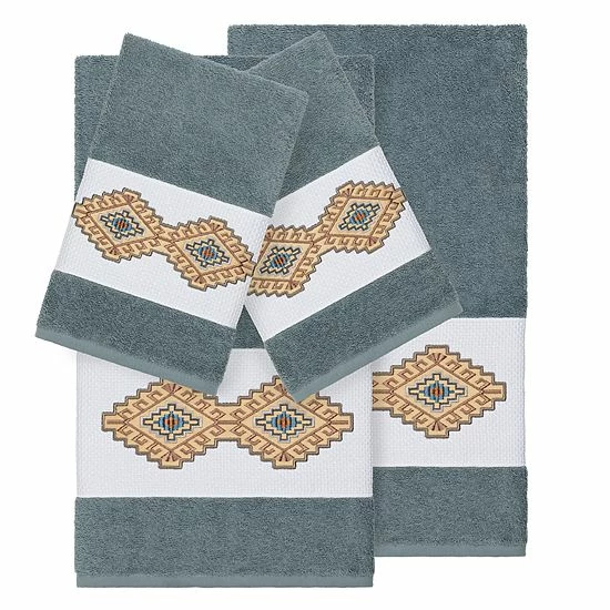 Linum Home Textiles 4-piece Turkish Cotton Gianna Embellished Towel Set Dark Gray Linum Home Textiles 4-piece Turkish Cotton Gianna Embellished Towel Set Dark Gray -Linum Home Textiles store unnamed file 4903