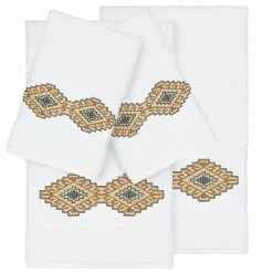 Linum Home Textiles 4-piece Turkish Cotton Gianna Embellished Towel Set Dark Gray 5 Linum Home Textiles 4-piece Turkish Cotton Gianna Embellished Towel Set Dark Gray -Linum Home Textiles store unnamed file 4904