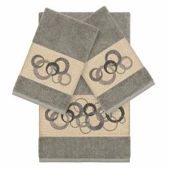 Linum Home Textiles Turkish Cotton Annabelle 3-piece Embellished Towel Set Dark Gray 13 Linum Home Textiles Turkish Cotton Annabelle 3-piece Embellished Towel Set Dark Gray -Linum Home Textiles store unnamed file 4917