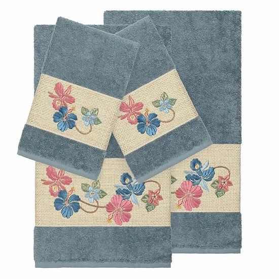 Linum Home Textiles Turkish Cotton Caroline 4-piece Embellished Towel Set White Linum Home Textiles Turkish Cotton Caroline 4-piece Embellished Towel Set White -Linum Home Textiles store unnamed file 4925