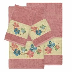 Linum Home Textiles Turkish Cotton Caroline 4-piece Embellished Towel Set White 6 Linum Home Textiles Turkish Cotton Caroline 4-piece Embellished Towel Set White -Linum Home Textiles store unnamed file 4928