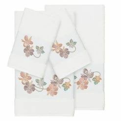 Linum Home Textiles Turkish Cotton Caroline 4-piece Embellished Towel Set White 7 Linum Home Textiles Turkish Cotton Caroline 4-piece Embellished Towel Set White -Linum Home Textiles store unnamed file 4929