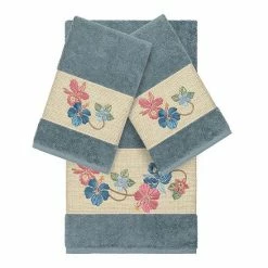 Linum Home Textiles Turkish Cotton Caroline 3-piece Embellished Towel Set Tea Rose -Linum Home Textiles store unnamed file 4936