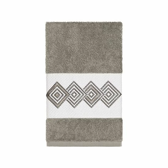 Linum Home Textiles Turkish Cotton Noah 4-piece Embellished Towel Set Midnight Blue 3 Linum Home Textiles Turkish Cotton Noah 4-piece Embellished Towel Set Midnight Blue - Image 3