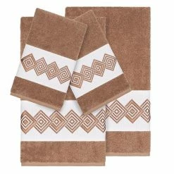 Linum Home Textiles Turkish Cotton Noah 4-piece Embellished Towel Set Midnight Blue 15 Linum Home Textiles Turkish Cotton Noah 4-piece Embellished Towel Set Midnight Blue -Linum Home Textiles store unnamed file 4947
