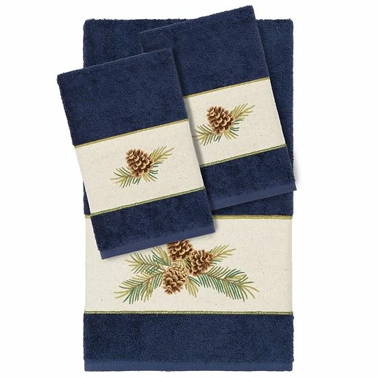 Linum Home Textiles Turkish Cotton Pierre 3-piece Embellished Towel Set Latte 5 Linum Home Textiles Turkish Cotton Pierre 3-piece Embellished Towel Set Latte - Image 5
