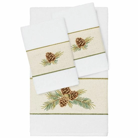 Linum Home Textiles Turkish Cotton Pierre 3-piece Embellished Towel Set Latte 8 Linum Home Textiles Turkish Cotton Pierre 3-piece Embellished Towel Set Latte - Image 8