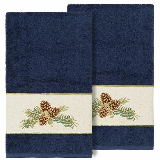 Linum Home Textiles Turkish Cotton Pierre 2-piece Embellished Bath Towel Set Latte 7 Linum Home Textiles Turkish Cotton Pierre 2-piece Embellished Bath Towel Set Latte - Image 7