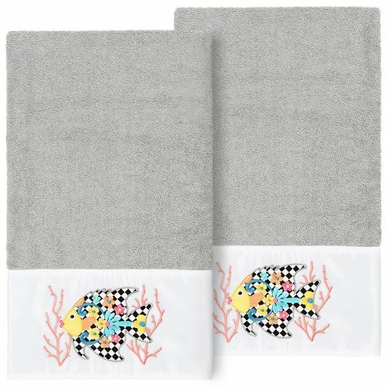 Linum Home Textiles Turkish Cotton Feliz 2-piece Embellished Bath Towel Set Cream 8 Linum Home Textiles Turkish Cotton Feliz 2-piece Embellished Bath Towel Set Cream - Image 8