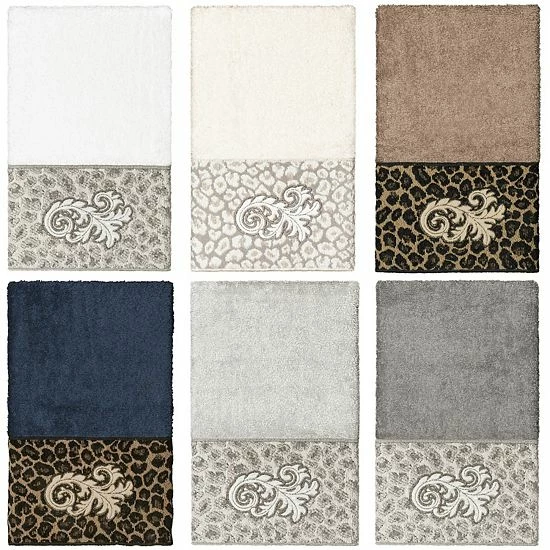 Linum Home Textiles Turkish Cotton April Embellished Hand Towel Dark Gray 3 Linum Home Textiles Turkish Cotton April Embellished Hand Towel Dark Gray - Image 3