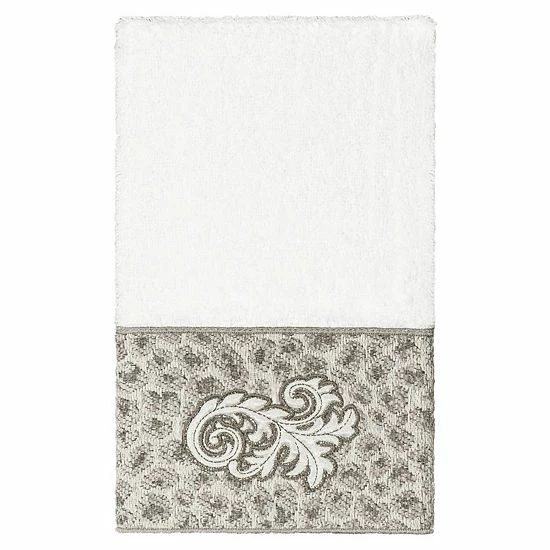 Linum Home Textiles Turkish Cotton April Embellished Hand Towel Dark Gray 6 Linum Home Textiles Turkish Cotton April Embellished Hand Towel Dark Gray - Image 6