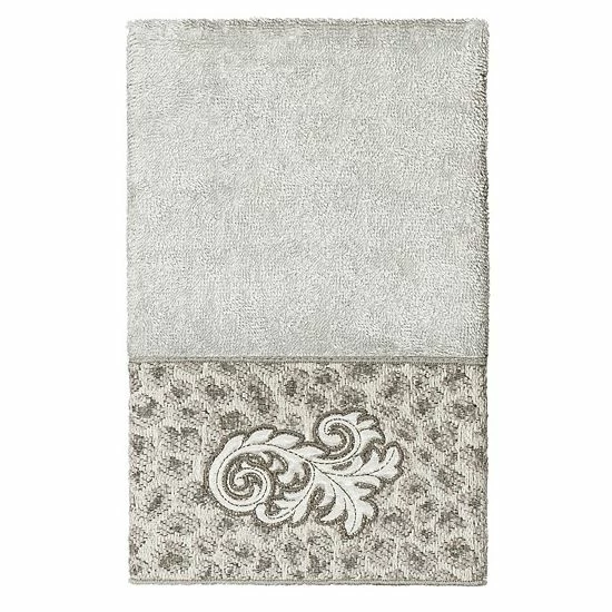 Linum Home Textiles Turkish Cotton April Embellished Hand Towel Dark Gray 9 Linum Home Textiles Turkish Cotton April Embellished Hand Towel Dark Gray - Image 9