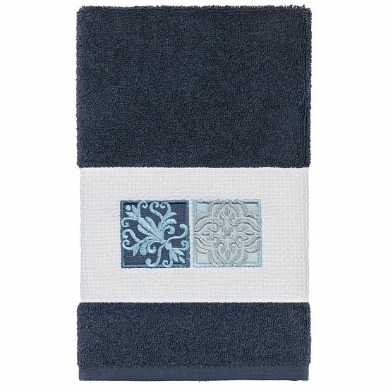 Linum Home Textiles Turkish Cotton Vivian Embellished Hand Towel Dark Gray 8 Linum Home Textiles Turkish Cotton Vivian Embellished Hand Towel Dark Gray - Image 8