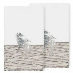 Linum Home Textiles Turkish Cotton Sofia 2-pack Embellished Hand Towel Set White Blue 3 Linum Home Textiles Turkish Cotton Sofia 2-pack Embellished Hand Towel Set White Blue -Linum Home Textiles store unnamed file 5157