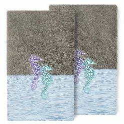 Linum Home Textiles Turkish Cotton Sofia 2-pack Embellished Hand Towel Set White Blue 4 Linum Home Textiles Turkish Cotton Sofia 2-pack Embellished Hand Towel Set White Blue -Linum Home Textiles store unnamed file 5158