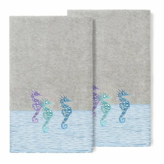 Linum Home Textiles Turkish Cotton Sofia 2-pack Embellished Bath Towel Set Midnight Blue Linum Home Textiles Turkish Cotton Sofia 2-pack Embellished Bath Towel Set Midnight Blue -Linum Home Textiles store unnamed file 5168