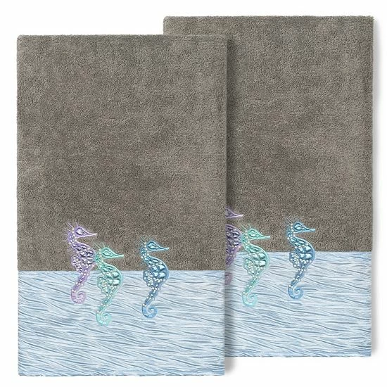 Linum Home Textiles Turkish Cotton Sofia 2-pack Embellished Bath Towel Set Midnight Blue Linum Home Textiles Turkish Cotton Sofia 2-pack Embellished Bath Towel Set Midnight Blue -Linum Home Textiles store unnamed file 5170