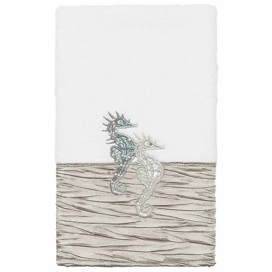 Linum Home Textiles Turkish Cotton Sofia Embellished Hand Towel White Gray Linum Home Textiles Turkish Cotton Sofia Embellished Hand Towel White Gray -Linum Home Textiles store unnamed file 5172