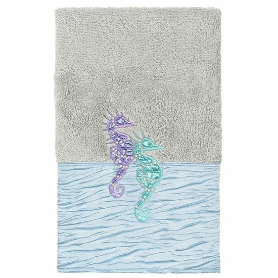 Linum Home Textiles Turkish Cotton Sofia Embellished Hand Towel White Gray Linum Home Textiles Turkish Cotton Sofia Embellished Hand Towel White Gray -Linum Home Textiles store unnamed file 5176