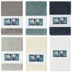 Linum Home Textiles Turkish Cotton Ava Embellished Hand Towel Midnight Blue -Linum Home Textiles store unnamed file 5248