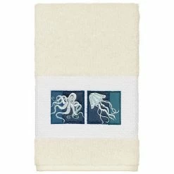 Linum Home Textiles Turkish Cotton Ava Embellished Hand Towel Midnight Blue -Linum Home Textiles store unnamed file 5254