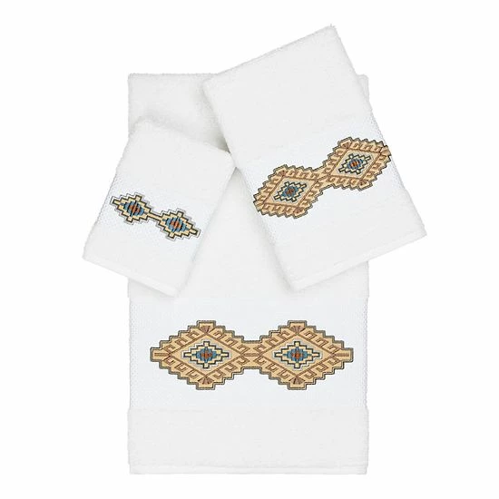 Linum Home Textiles 3-piece Turkish Cotton Gianna Embellished Bath Towel Set Light Gray 5 Linum Home Textiles 3-piece Turkish Cotton Gianna Embellished Bath Towel Set Light Gray - Image 5